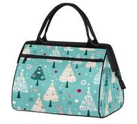 Mexpekil Borsone da viaggio impermeabile borsa da palestra Carry On Weekend Borse per la notte Grande bagaglio a mano borse per donne uomini bambini, Albero di Natale Stella Blu