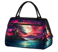 Mexpekil Borsone da viaggio impermeabile borsa da palestra Carry On Weekend Borse per la notte Grande bagaglio a mano borse per donne uomini bambini, Notte magica della luna