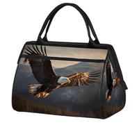 Mexpekil Borsone da viaggio impermeabile borsa da palestra Carry On Weekend Borse per la notte Grande bagaglio a mano borse per donne uomini bambini, Aquila di montagna
