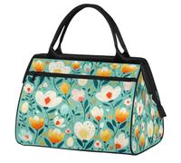 Mexpekil Borsone da viaggio impermeabile borsa da palestra Carry On Weekend Borse per la notte Grande bagaglio a mano borse per donne uomini bambini, Fiori Primavera Boho