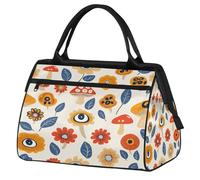 Mexpekil Borsone da viaggio impermeabile borsa da palestra Carry On Weekend Borse per la notte Grande bagaglio a mano borse per donne uomini bambini, Fiori di fungo Boho