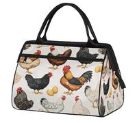 Mexpekil Borsone da viaggio impermeabile borsa da palestra Carry On Weekend Borse per la notte Grande bagaglio a mano borse per donne uomini bambini, Gallina Gallo