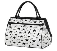 Mexpekil Borsone da viaggio impermeabile borsa da palestra Carry On Weekend Borse per la notte Grande bagaglio a mano borse per donne uomini bambini, Stelle nere