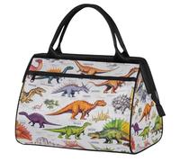 Mexpekil Borsone da viaggio impermeabile borsa da palestra Carry On Weekend Borse per la notte Grande bagaglio a mano borse per donne uomini bambini, Dinosauri Animale