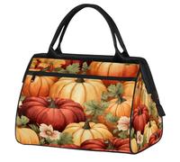 Mexpekil Borsone da viaggio impermeabile borsa da palestra Carry On Weekend Borse per la notte Grande bagaglio a mano borse per donne uomini bambini, Zucche del Ringraziamento Harvest