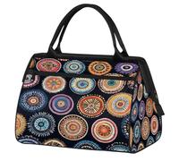 Mexpekil Borsone da viaggio impermeabile borsa da palestra Carry On Weekend Borse per la notte Grande bagaglio a mano borse per donne uomini bambini, Motivo Boho Circle