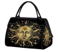 Mexpekil Borsone da viaggio impermeabile borsa da palestra Carry On Weekend Borse per la notte Grande bagaglio a mano borse per donne uomini bambini, Boho Sun Face