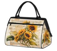Mexpekil Borsone da viaggio impermeabile borsa da palestra Carry On Weekend Borse per la notte Grande bagaglio a mano borse per donne uomini bambini, Girasole Canzone