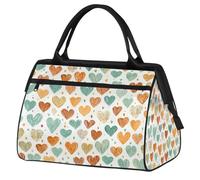 Mexpekil Borsone da viaggio impermeabile borsa da palestra Carry On Weekend Borse per la notte Grande bagaglio a mano borse per donne uomini bambini, Cuore San Valentino