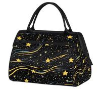 Mexpekil Borsone da viaggio impermeabile borsa da palestra Carry On Weekend Borse per la notte Grande bagaglio a mano borse per donne uomini bambini, Stelle con motivo cielo stellato