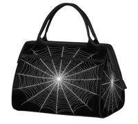 Mexpekil Borsone da viaggio impermeabile borsa da palestra Carry On Weekend Borse per la notte Grande bagaglio a mano borse per donne uomini bambini, Arte ragnatela bianca