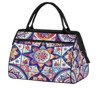 Mexpekil Borsone da viaggio impermeabile borsa da palestra Carry On Weekend Borse per la notte Grande bagaglio a mano borse per donne uomini bambini, Mandala Boho