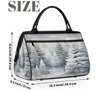 Mexpekil Borsone da viaggio impermeabile borsa da palestra Carry On Weekend Borse per la notte Grande bagaglio a mano borse per donne uomini bambini, Foresta di abeti delle n