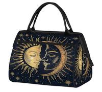 Mexpekil Borsone da viaggio impermeabile borsa da palestra Carry On Weekend Borse per la notte Grande bagaglio a mano borse per donne uomini bambini, Boho Luna Sole