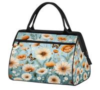 Mexpekil Borsone da viaggio impermeabile borsa da palestra Carry On Weekend Borse per la notte Grande bagaglio a mano borse per donne uomini bambini, Pianta Farfalla