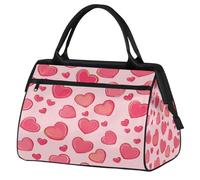 Mexpekil Borsone da viaggio impermeabile borsa da palestra Carry On Weekend Borse per la notte Grande bagaglio a mano borse per donne uomini bambini, Cartone animato rosa