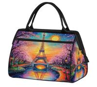 Mexpekil Borsone da viaggio impermeabile borsa da palestra Carry On Weekend Borse per la notte Grande bagaglio a mano borse per donne uomini bambini, Tower Paris Colorato