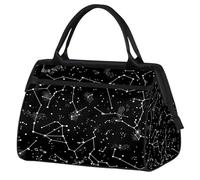 Mexpekil Borsone da viaggio impermeabile borsa da palestra Carry On Weekend Borse per la notte Grande bagaglio a mano borse per donne uomini bambini, Costellazioni Spazio Stella