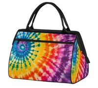 Mexpekil Borsone da viaggio impermeabile borsa da palestra Carry On Weekend Borse per la notte Grande bagaglio a mano borse per donne uomini bambini, Turbinii tie-dye