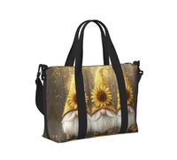 Mexpekil Borsone da viaggio impermeabile borsa sportiva da palestra grande weekend borse da notte per donne uomini pieghevole bagaglio a mano borse tote per volo, Tre gnomi Girasole, Taglia unica