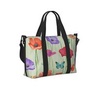 Mexpekil Borsone da viaggio impermeabile borsa sportiva da palestra grande weekend borse da notte per donne uomini pieghevole bagaglio a mano borse tote per volo, Fiori colorati luminosi, Taglia unica