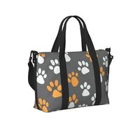 Mexpekil Borsone da viaggio impermeabile borsa sportiva da palestra grande weekend borse da notte per donne uomini pieghevole bagaglio a mano borse tote per volo, Carino Cartoon Cat Paws, Taglia unica