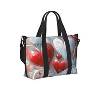 Mexpekil Borsone da viaggio impermeabile borsa sportiva da palestra grande weekend borse da notte per donne uomini pieghevole bagaglio a mano borse tote per volo, I cuori amano l'arte, Taglia unica