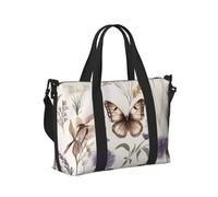 Mexpekil Borsone da viaggio impermeabile borsa sportiva da palestra grande weekend borse da notte per donne uomini pieghevole bagaglio a mano borse tote per volo, Acquerello Fiori di campo, Taglia