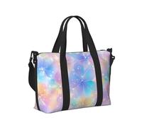 Mexpekil Borsone da viaggio impermeabile borsa sportiva da palestra grande weekend borse da notte per donne uomini pieghevole bagaglio a mano borse tote per volo, Fiori colorati arcobaleno, Taglia