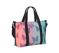 Mexpekil Borsone da viaggio impermeabile borsa sportiva da palestra grande weekend borse da notte per donne uomini pieghevole bagaglio a mano borse tote per volo, Motivo a farfalle., Taglia unica