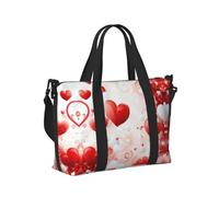 Mexpekil Borsone da viaggio impermeabile borsa sportiva da palestra grande weekend borse da notte per donne uomini pieghevole bagaglio a mano borse tote per volo, Cuori San Valentino, Taglia unica