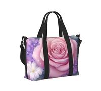 Mexpekil Borsone da viaggio impermeabile borsa sportiva da palestra grande weekend borse da notte per donne uomini pieghevole bagaglio a mano borse tote per volo, Glitter rosa rosa, Taglia unica