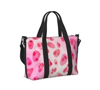 Mexpekil Borsone da viaggio impermeabile borsa sportiva da palestra grande weekend borse da notte per donne uomini pieghevole bagaglio a mano borse tote per volo, Motivo leopardato rosa, Taglia unica