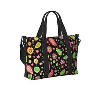 Mexpekil Borsone da viaggio impermeabile borsa sportiva da palestra grande weekend borse da notte per donne uomini pieghevole bagaglio a mano borse tote per volo, Floreale dai colori, Taglia unica