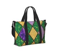 Mexpekil Borsone da viaggio impermeabile borsa sportiva da palestra grande weekend borse da notte per donne uomini pieghevole bagaglio a mano borse tote per volo, Arte Geometrica Glitter, Taglia unica