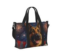 Mexpekil Borsone da viaggio impermeabile borsa sportiva da palestra grande weekend borse da notte per donne uomini pieghevole bagaglio a mano borse tote per volo, Pastore Tedesco Felice, Taglia unica