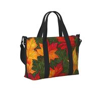 Mexpekil Borsone da viaggio impermeabile borsa sportiva da palestra grande weekend borse da notte per donne uomini pieghevole bagaglio a mano borse tote per volo, Foglie d'autunno, Taglia unica