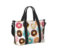 Mexpekil Borsone da viaggio, impermeabile, per sport, palestra, grande, per il fine settimana, per donne, uomini, bagaglio a mano, Dolce Donuts Colorato, Taglia unica