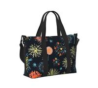 Mexpekil Borsone da viaggio, impermeabile, per sport, palestra, grande, per il fine settimana, per donne, uomini, bagaglio a mano, Fuochi d'artificio colorati., Taglia unica