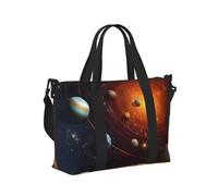 Mexpekil Borsone da viaggio, impermeabile, per sport, palestra, grande, per il fine settimana, per donne, uomini, bagaglio a mano, Sistema Solare Spazio, Taglia unica
