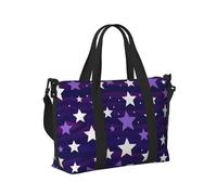 Mexpekil Borsone da viaggio, impermeabile, per sport, palestra, grande, per il fine settimana, per donne, uomini, bagaglio a mano, Stella Viola Cielo, Taglia unica