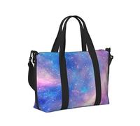 Mexpekil Borsone da viaggio, impermeabile, per sport, palestra, grande, per il fine settimana, per donne, uomini, bagaglio a mano, Cielo Galassia Rosa Viola, Taglia unica