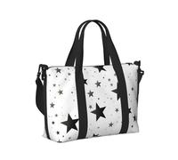 Mexpekil Borsone da viaggio, impermeabile, per sport, palestra, grande, per il fine settimana, per donne, uomini, bagaglio a mano, Motivo a stelle, Taglia unica