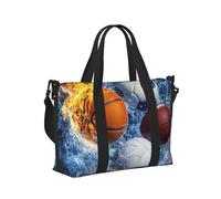 Mexpekil Borsone da viaggio, impermeabile, per sport, palestra, grande, per il fine settimana, per donne, uomini, bagaglio a mano, Sport Ball Acqua Illuminazione, Taglia unica