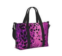 Mexpekil Borsone da viaggio, impermeabile, per sport, palestra, grande, per il fine settimana, per donne, uomini, bagaglio a mano, Pelle di leopardo viola, Taglia unica