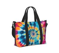 Mexpekil Borsone da viaggio, impermeabile, per sport, palestra, grande, per il fine settimana, per donne, uomini, bagaglio a mano, Arcobaleno tie-dye, Taglia unica