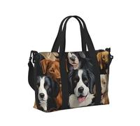 Mexpekil Borsone da viaggio, impermeabile, per sport, palestra, grande, per il fine settimana, per donne, uomini, bagaglio a mano, Razza di cani, Taglia unica