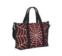 Mexpekil Borsone da viaggio, impermeabile, per sport, palestra, grande, per il fine settimana, per donne, uomini, bagaglio a mano, Spider Web, Taglia unica