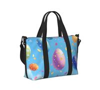 Mexpekil Borsone da viaggio, impermeabile, per sport, palestra, grande, per il fine settimana, per donne, uomini, bagaglio a mano, Uova di Pasqua Magiche, Taglia unica