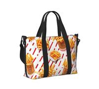 Mexpekil Borsone da viaggio, impermeabile, per sport, palestra, grande, per il fine settimana, per donne, uomini, bagaglio a mano, Patatine fritte, Taglia unica